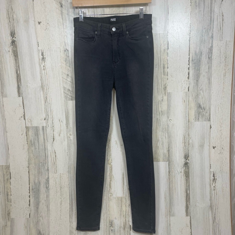 PAIGE Jeans Womens 28 Charcoal‎ Black Hoxton Ultra Skinny Premium Stretch